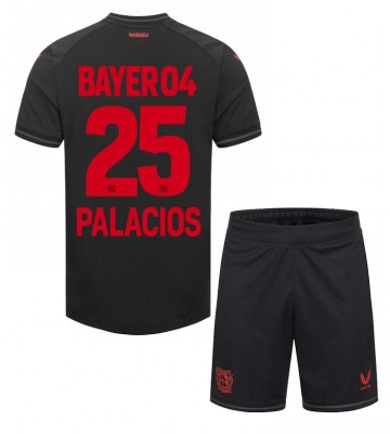 Bayer Leverkusen Exequiel Palacios #25 Primera Equipación Niños 2023-24 Manga Corta (+ Pantalones cortos)